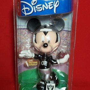 Oakland Raiders NFL Disney Quarterback Mickey Mouse Bobblehead Doll
